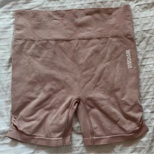Gymshark Adapt Camo Seamless Shorts, Large, Light Pink